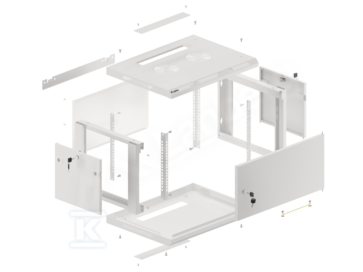 Шафа інсталяційна RACK підвісна 19" 6U - WF01-6406-00S