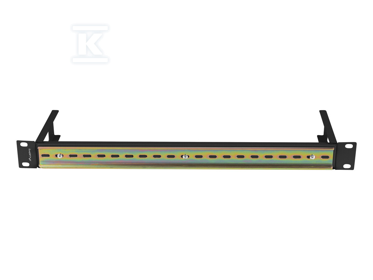 Монтажна шина DIN TS-35 1U 19" чорна - AK-1801-B