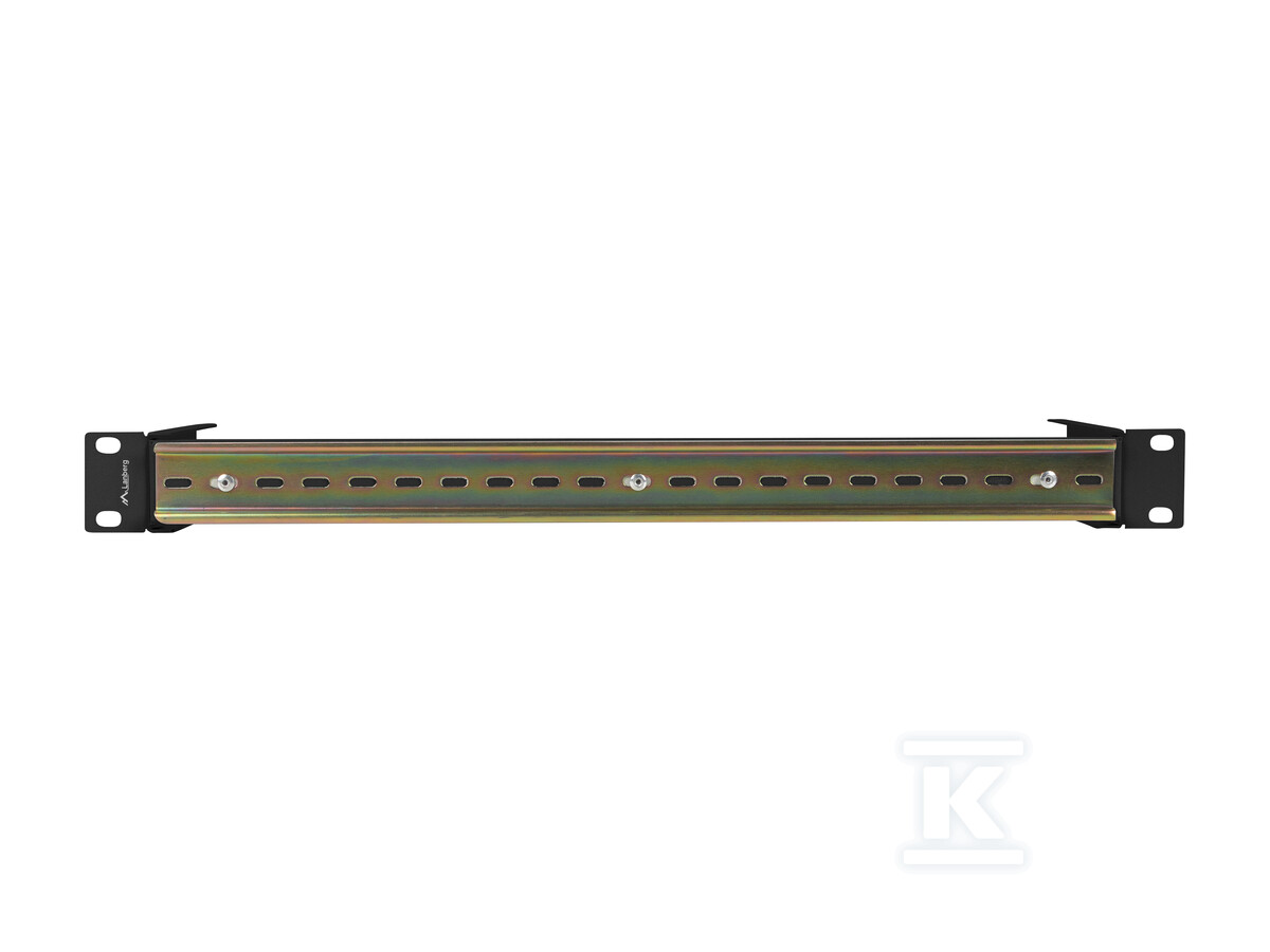 Монтажна шина DIN TS-35 1U 19" чорна - AK-1801-B