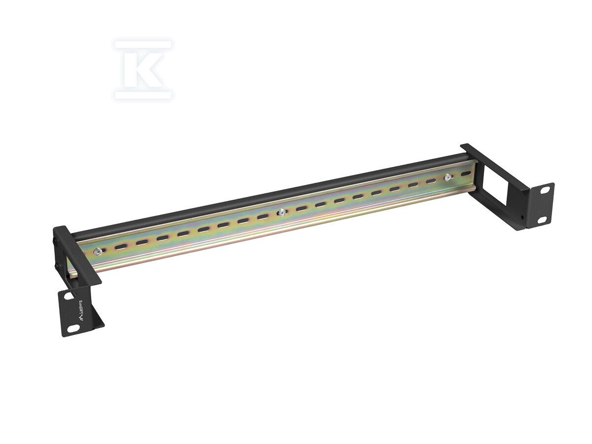 Монтажна шина DIN TS-35 1U 19" чорна - AK-1801-B