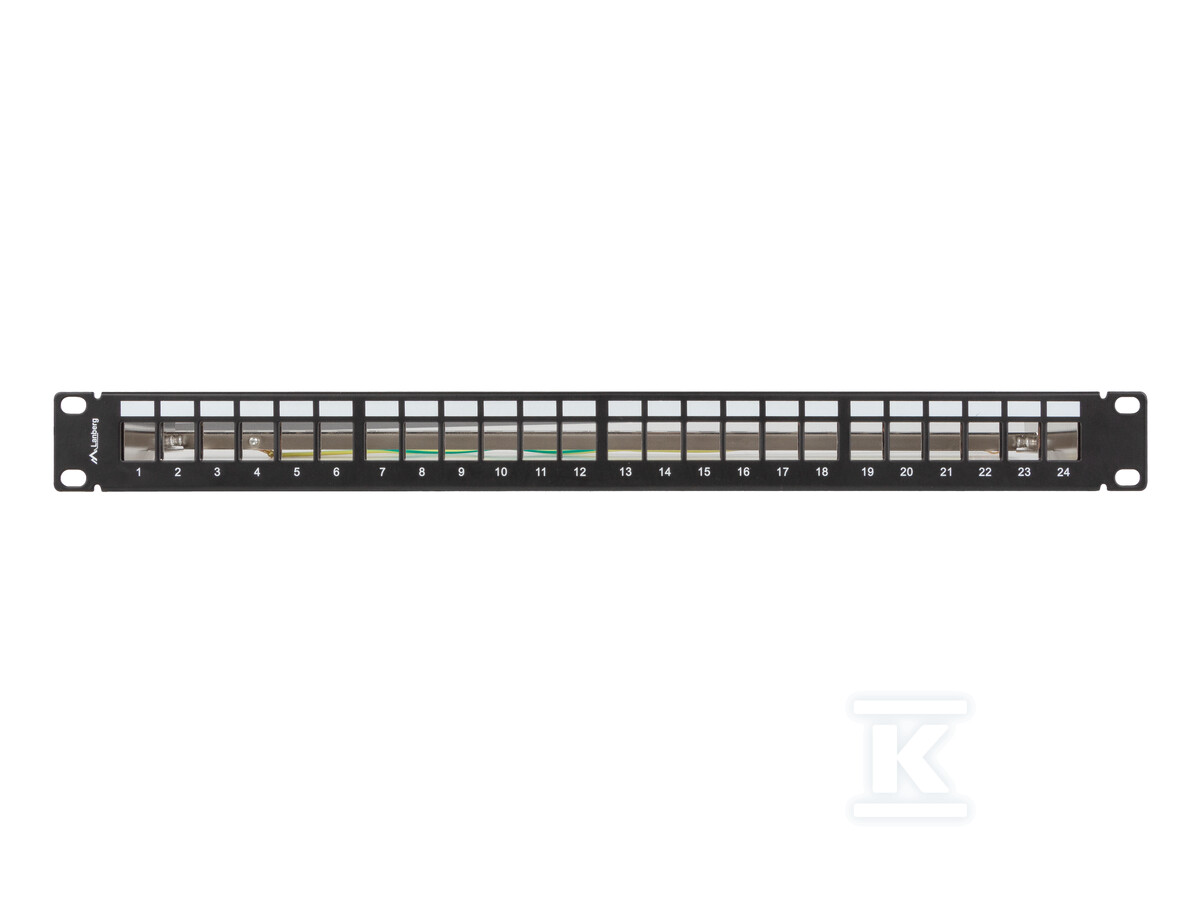 Patch panel pusty 24 port 1U 19" FTP z - PPKS-0924-B