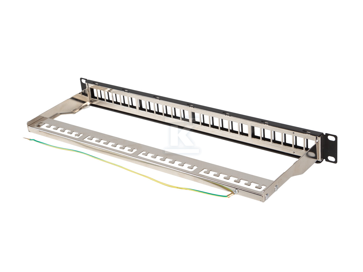 Patch panel pusty 24 port 1U 19" FTP z - PPKS-0924-B