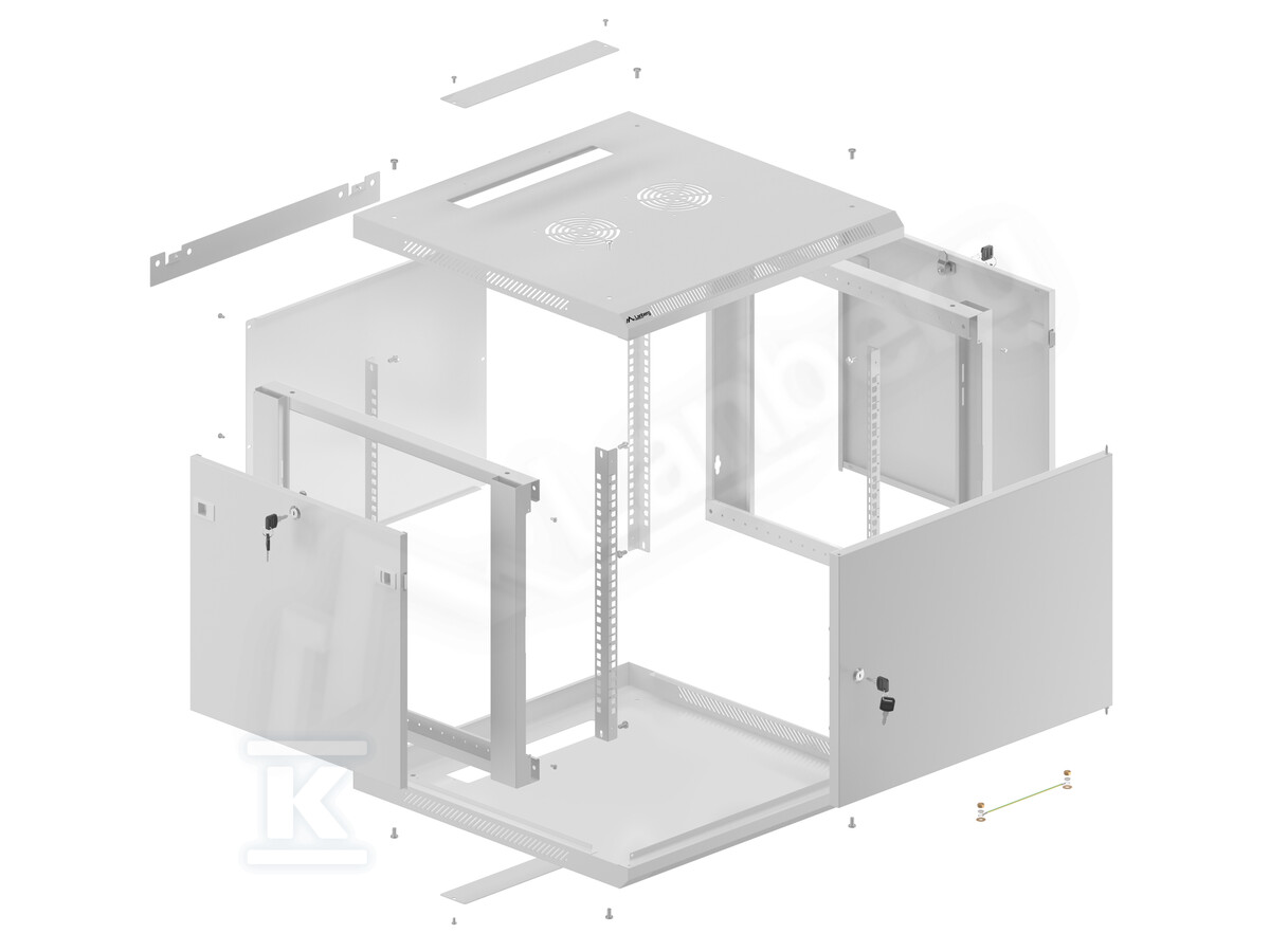 Шафа інсталяційна RACK підвісна 19" 9U - WF01-6609-00S