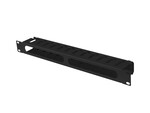 Organizer per cavi 19" 1U con copertura tipo A nero