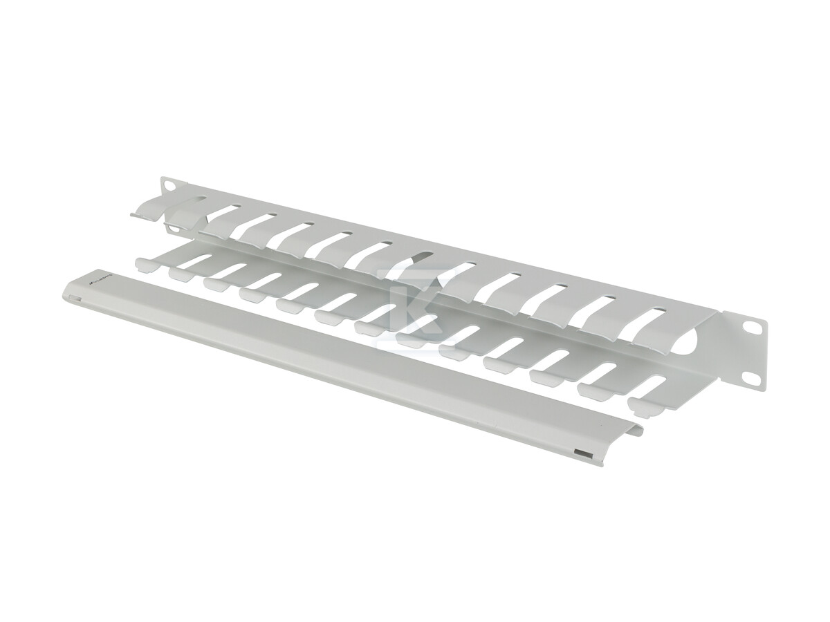 Органайзер кабелів 19" 1U із заглушкою - AK-1704-S