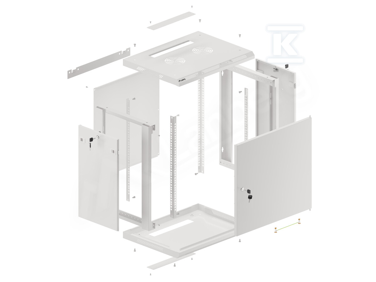 Шафа інсталяційна RACK підвісна 19" 12U - WF01-6412-00S