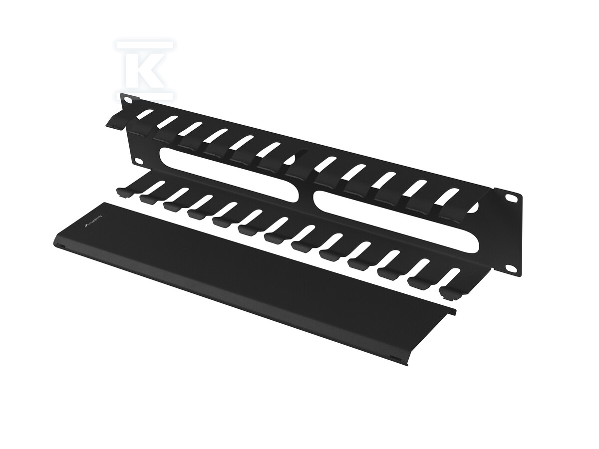 Органайзер кабелів 19" 2U із заглушкою - AK-1705-B