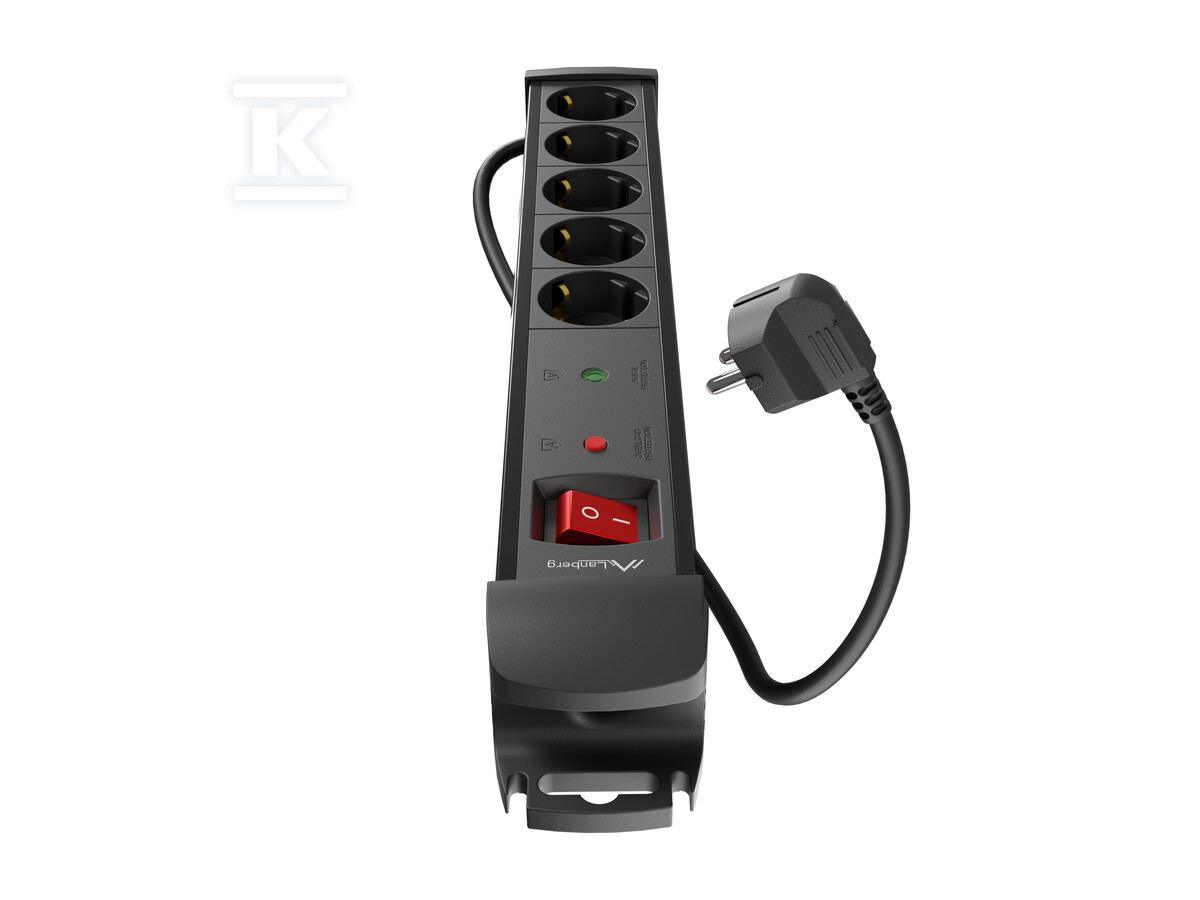 Regleta de enchufes SP1 1,5m 5x 230 V - SP1-05F-0150-BK