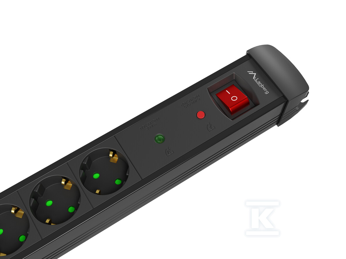 Подовжувач SP1 5м 5x 230 V schuko - SP1-05F-0500-BK