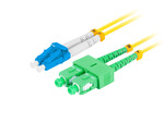 Patchcord światłowodowy SM LC/UPC-SC/APC duplex 3.0 mm LSZH G657A1 2m żółty
