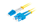 Patchcord światłowodowy SM SC/UPC-LC/UPC duplex 3.0 mm LSZH G657A1 3m żółty