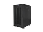 Стелаж інсталяційний RACK підлоговий 19" 22U 800x1000 чорний перфоровані двері LCD (розбірна конструкція) V2