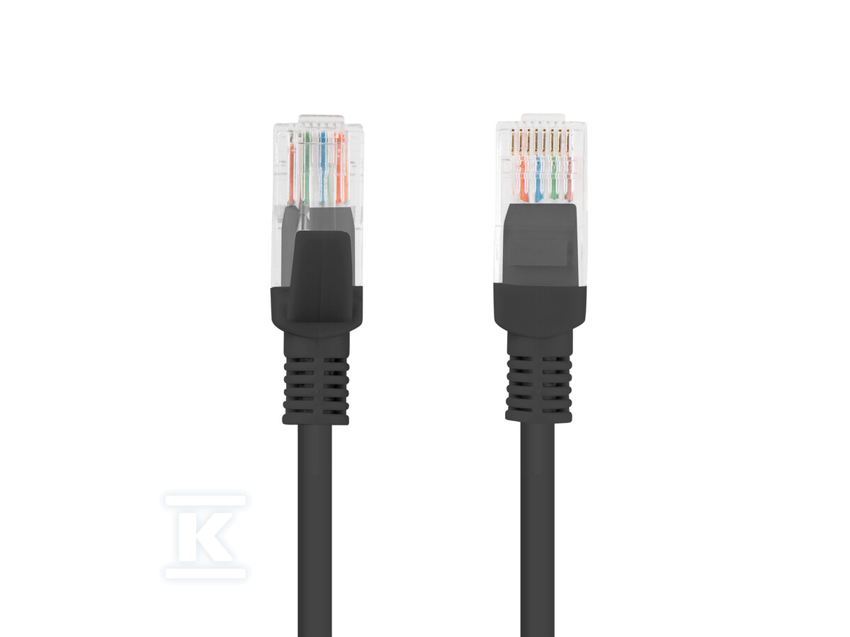 Patchcord kat. 5E UTP 5m czarny box - PCU5-15CC-0500-BK