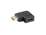 Адаптер HDMI(male)->HDMI(female) 4K кутовий лівий чорний