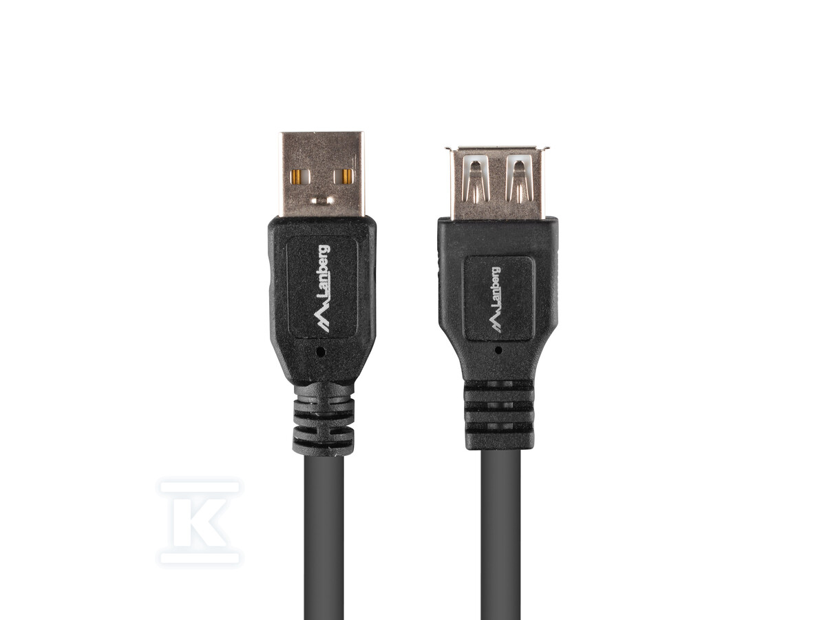 Подовжувач USB-A M/F 2.0 1,8м чорний - CA-USBE-15CU-0018-BK