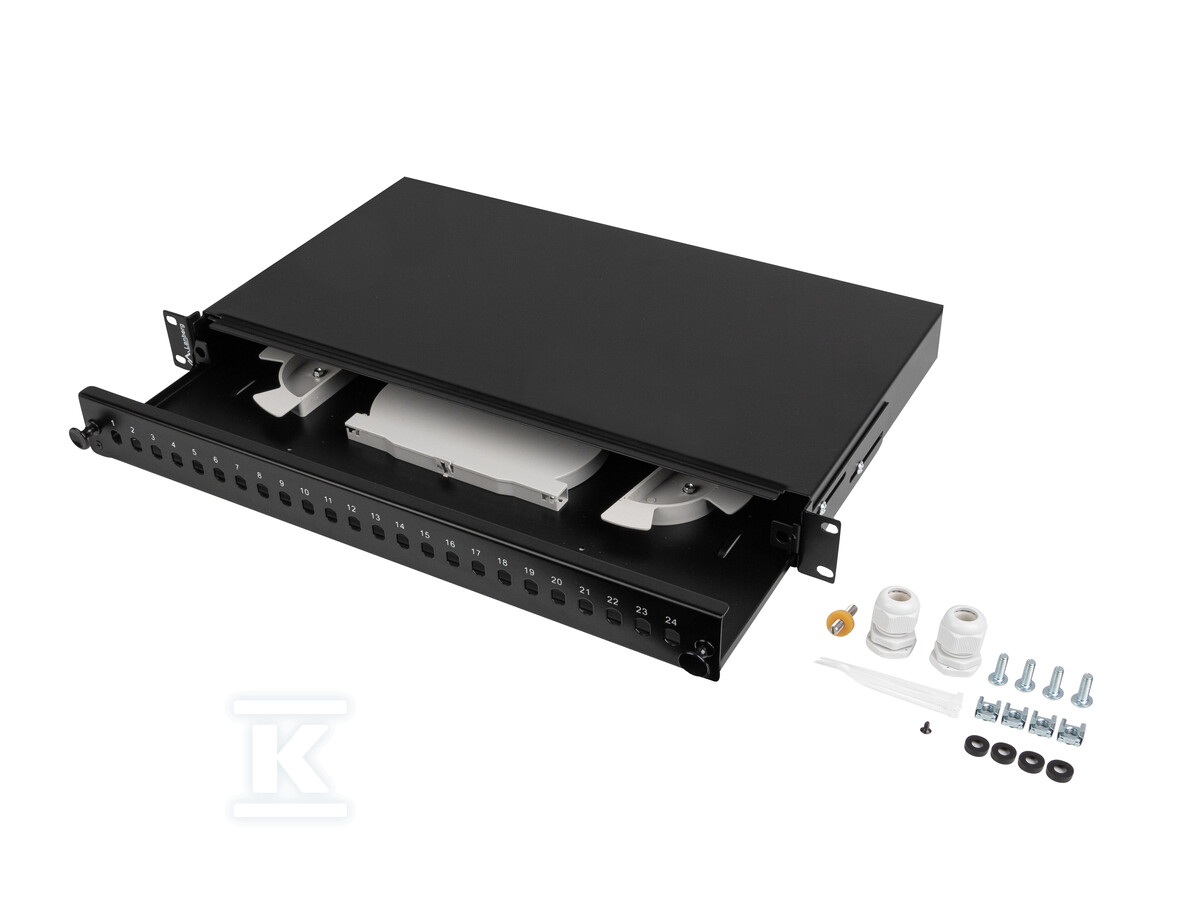 Fiber optic patch panel 24xST / 24xFC - FOP1-24ST-FCB