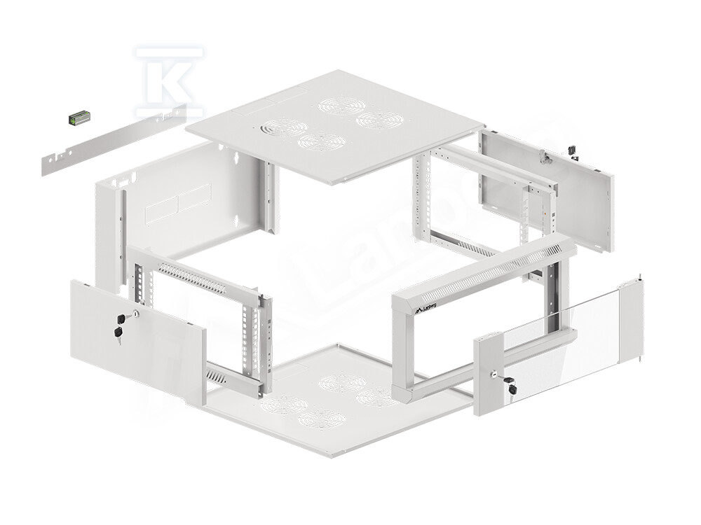 Шафа інсталяційна RACK настінна 19" 4U - WAFA-5604-10S