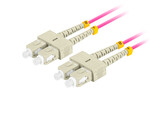 Patchcord światłowodowy MM SC/UPC-SC/UPC duplex 3.0 mm OM4 50/125 LSZH 2m fioletowy