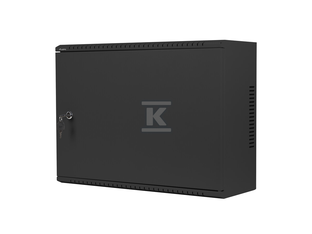 Монтажна шафа RACK підвісна 19" 4U+3U 540x200 низькопрофільна чорного кольору (складена) WAF1-5203-04-00B