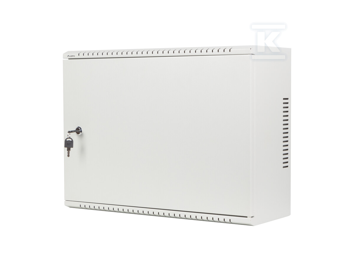 Монтажна шафа RACK підвісна 19" 4U+3U 540x200 низькопрофільна сірого кольору (складена) WAF1-5203-04-00S