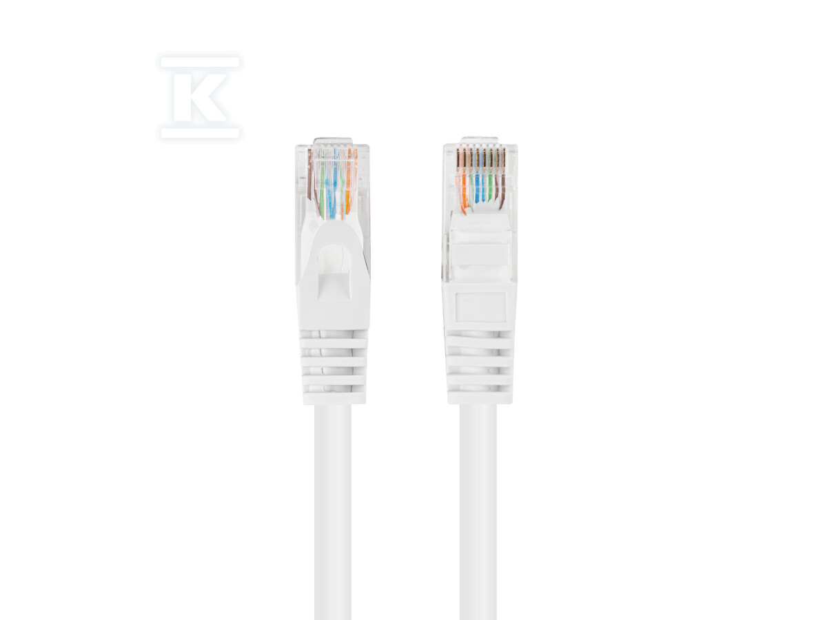 Patchcord kat. 5E UTP 0,25m biały fluke - PCU5-20CC-0025-W