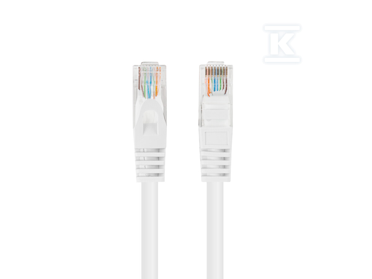 Patchcord kat. 5E UTP 0,5m biały fluke - PCU5-20CC-0050-W