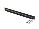 Patch panel 24 ports 1U 19" connecteur type F barillet noir