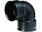 X-Stream PP коліно DN200x200/90 чорний