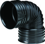 X-Stream PP коліно DN400x400/90 чорний