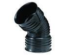 X-Stream PP коліно DN150x150/45 чорний