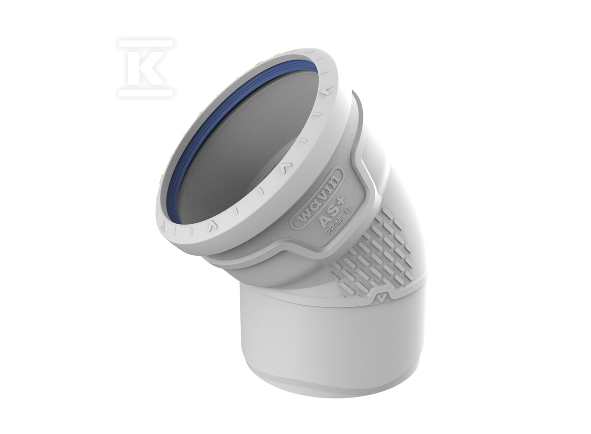 Відгин AS Plus dn 200/45 колір сірий, - 3079963