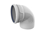 AS Plus elbow dn 200/87 gray color, soundproof sewage