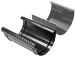 Gutter connector 75, PVC canyon, bronze