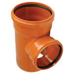 Trójnik PVC 400x400x87 do kanalizacji zewnętrznej