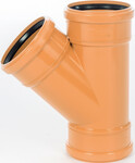 Trójnik PVC 400x400/45 do kanalizacji zewnętrznej