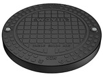 Cast iron cover 315mm A15/1.5T for corrugated pipe 2 bolts