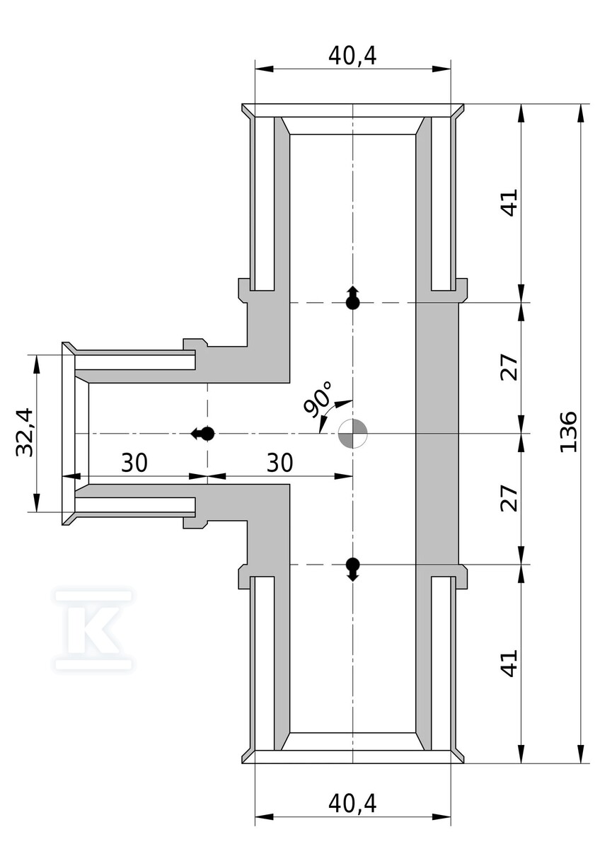 Reducing Tigris M5 fi 40x32x40 - 4064381