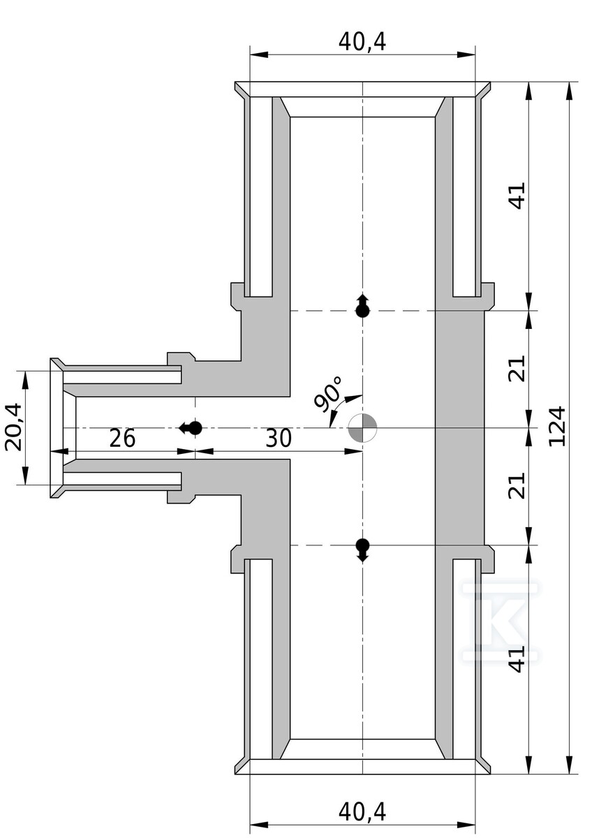 Reducing Tigris M5 fi 40x20x40 - 4064379