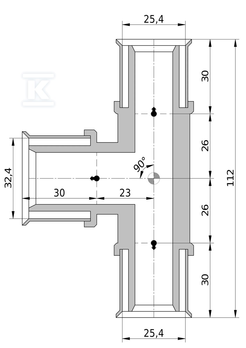 Reducing Tigris M5 fi 25x32x25 - 4064370