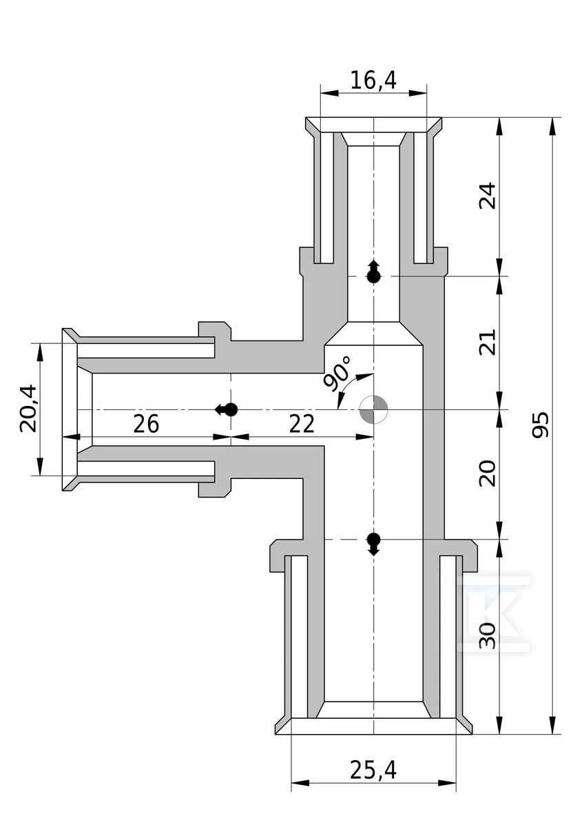 Reducing Tigris M5 fi 25x20x16 - 4064364