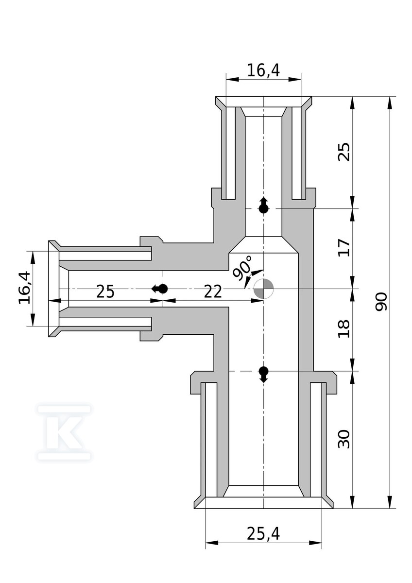 Reducing Tigris M5 fi 25x16x16 - 4064363