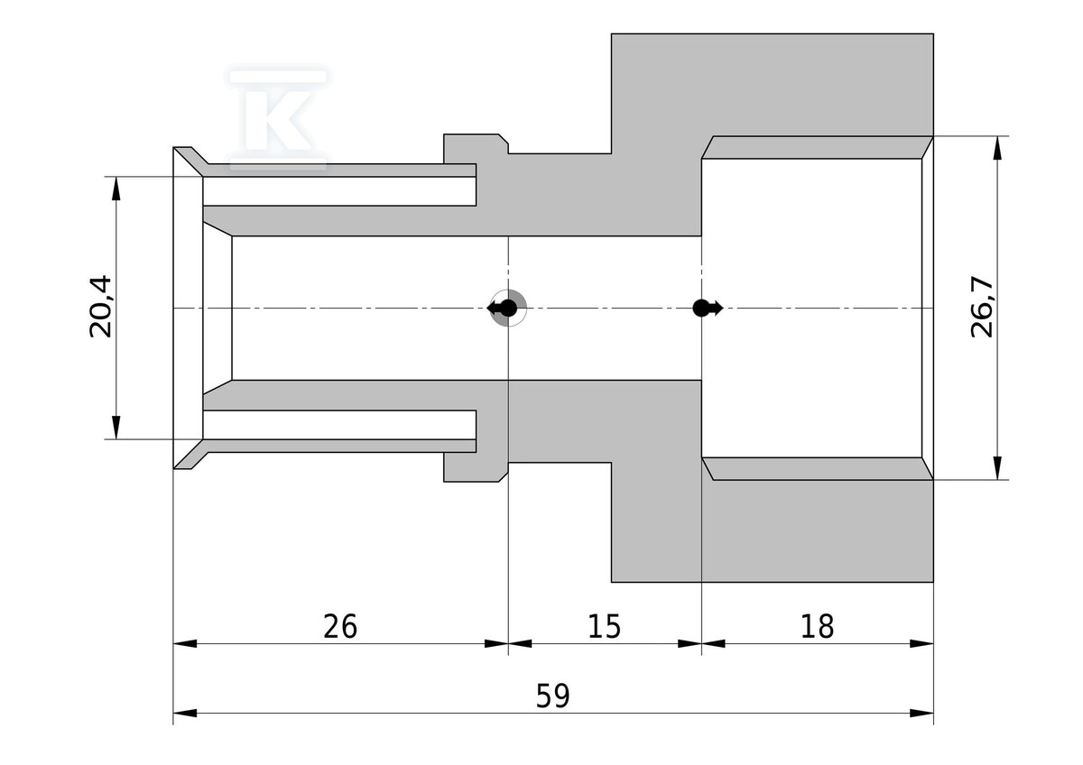 GW spojka K5 C/Z voda PN10 20/ - 3079791