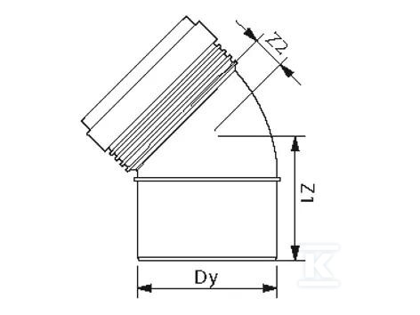 PP-HT Sitech Plus koljeno 75/45 - 3067727