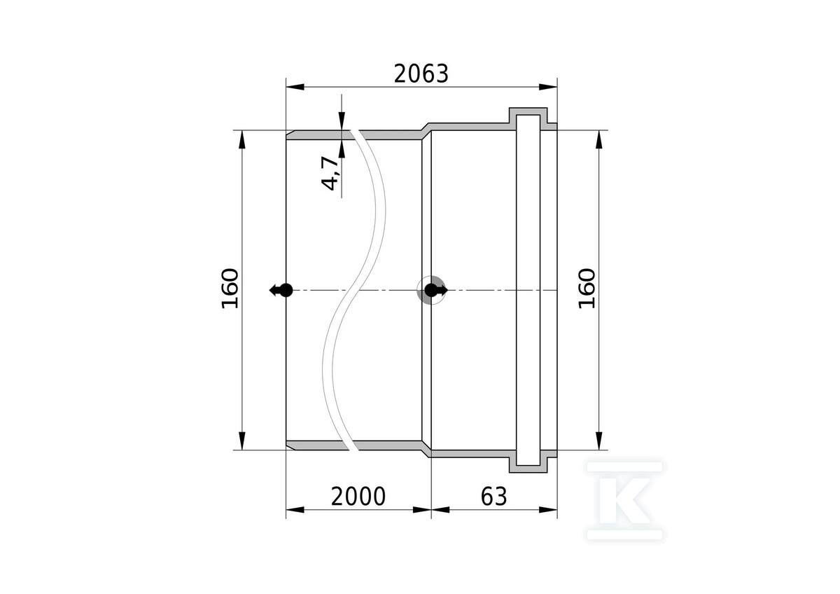 Conducta de canalizare externa PVC - 3040753