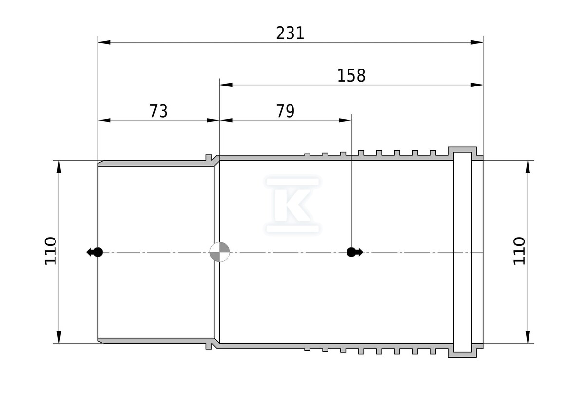 Sitech Plus 110 PP-HT spojnica sa - 3067809