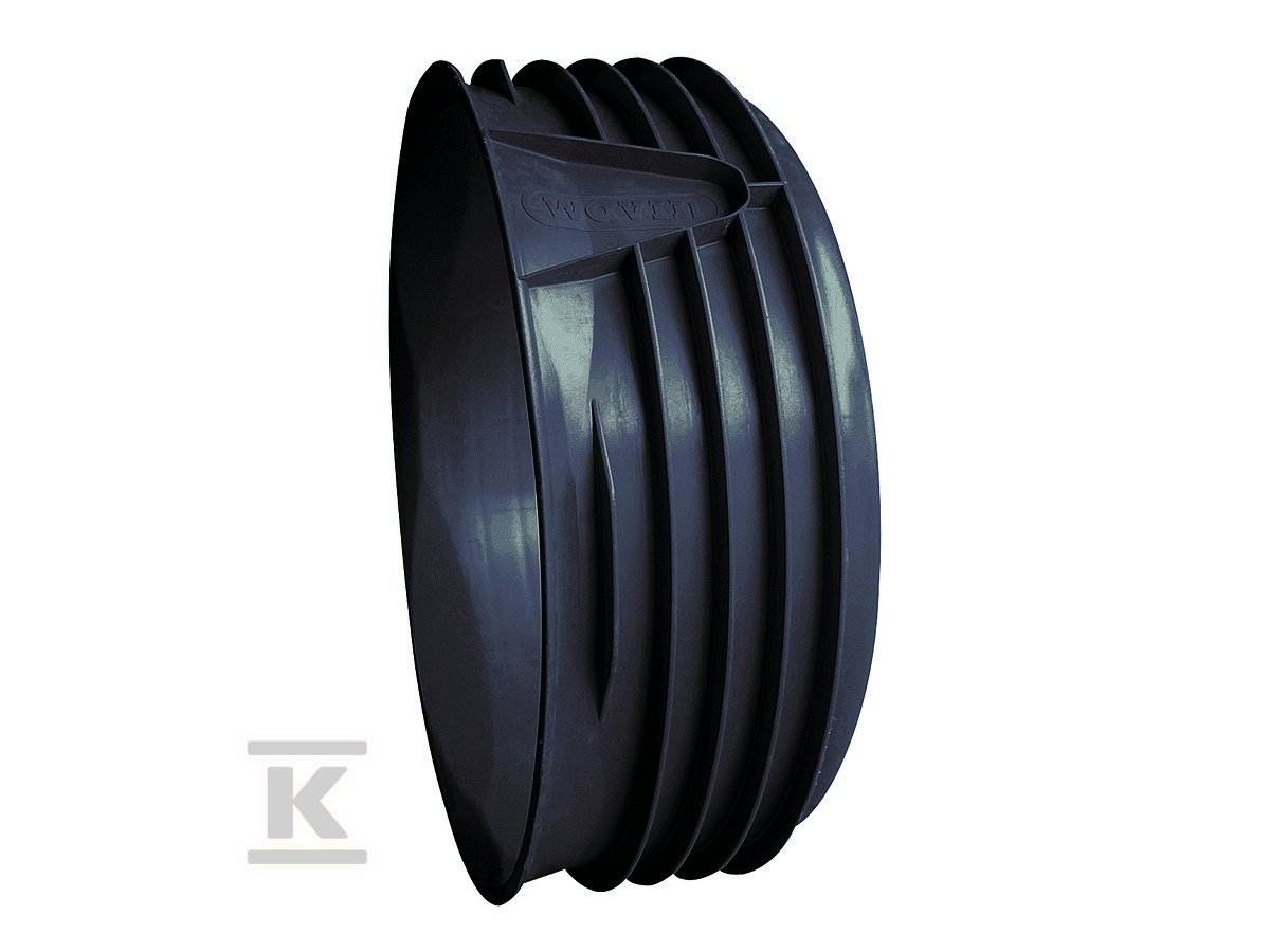 X-Stream PP DN400 чорний Кінцева кришка - 3041482