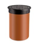 Pokrywa tworzywowa PP dn315mm z rurą teleskopową, KL.A15 (podwyższona wytrzmałość do 3t), okrągła, na rurę wznoszącą gładką 315mm, pełna do kanalizacji sanitarnej