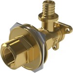 Наколінник настінний латунний з вушками для сухої застройки GW ultraLINE - 16 Rp1/2" L = 78 мм