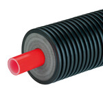 Rura preizolowana pojedyncza AustroPEX HT single A090-1x25, PN6, do instalacji c.o., izolacja cieplna z pianki PE, karbowany płaszcz zewnętrzny HDPE