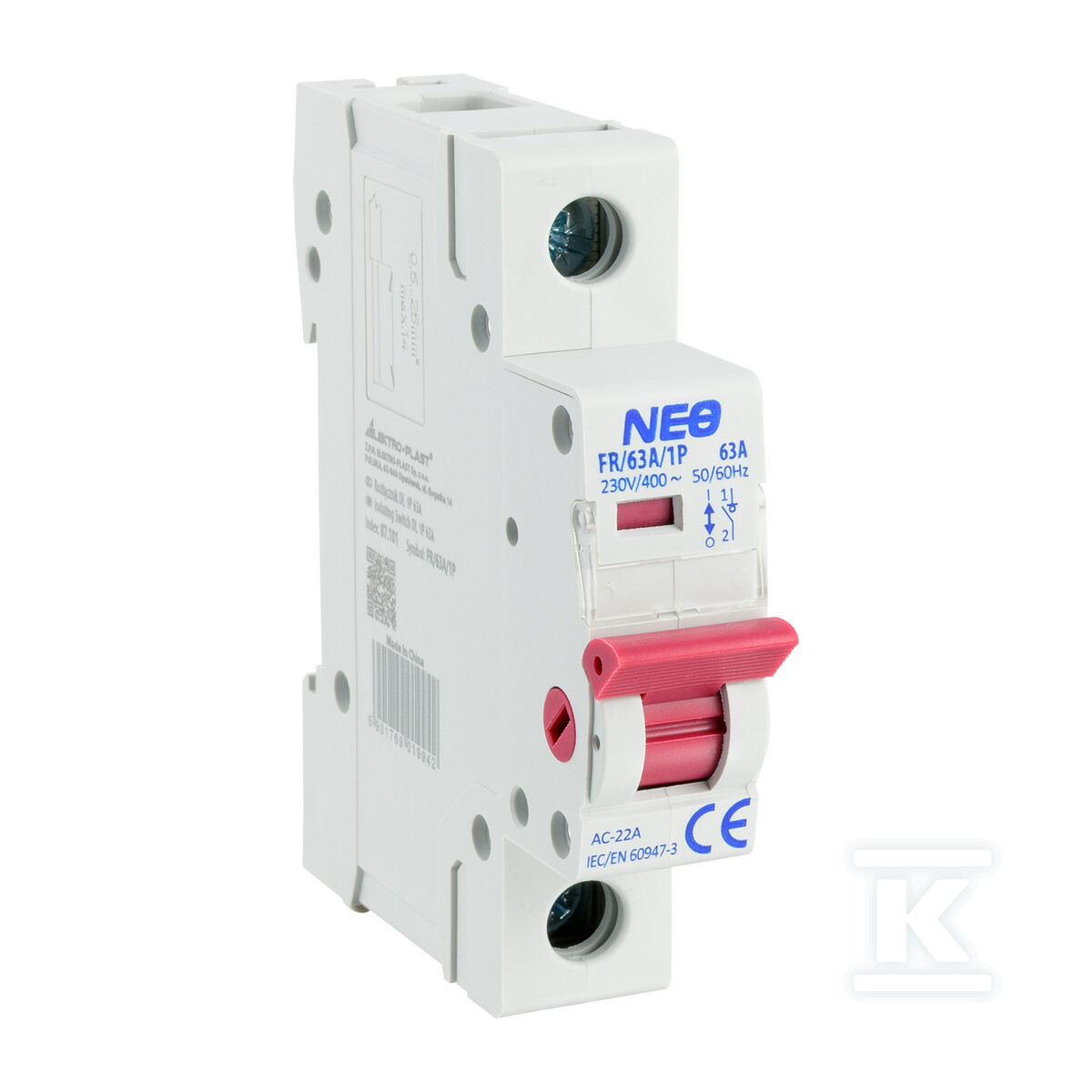 Роз'єднувач DL 1P 63A FR/63A/1P NEO - 87.101
